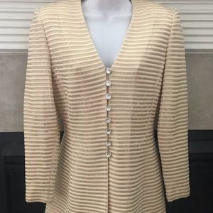 ST. John gold blazer jacket by Marie Gray